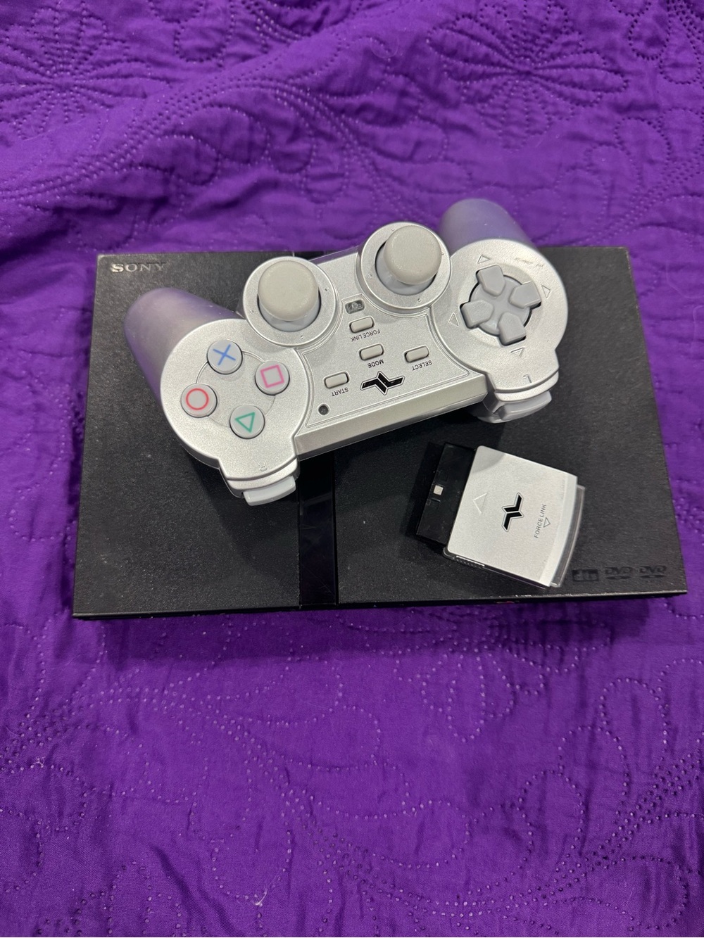 Sony Silver Wireless PlayStation Controller with USB Receiver